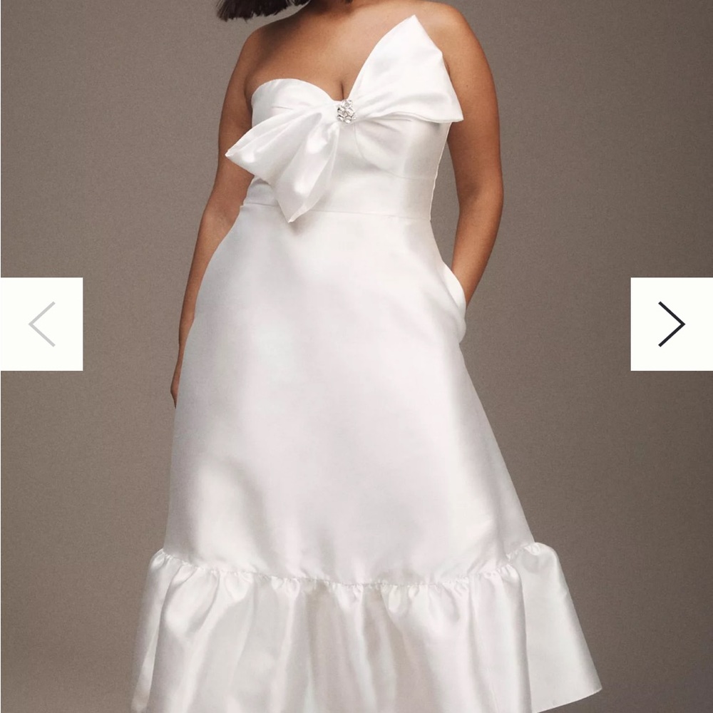 Hutch Strapless Crystal Bow-Tie Midi Dress